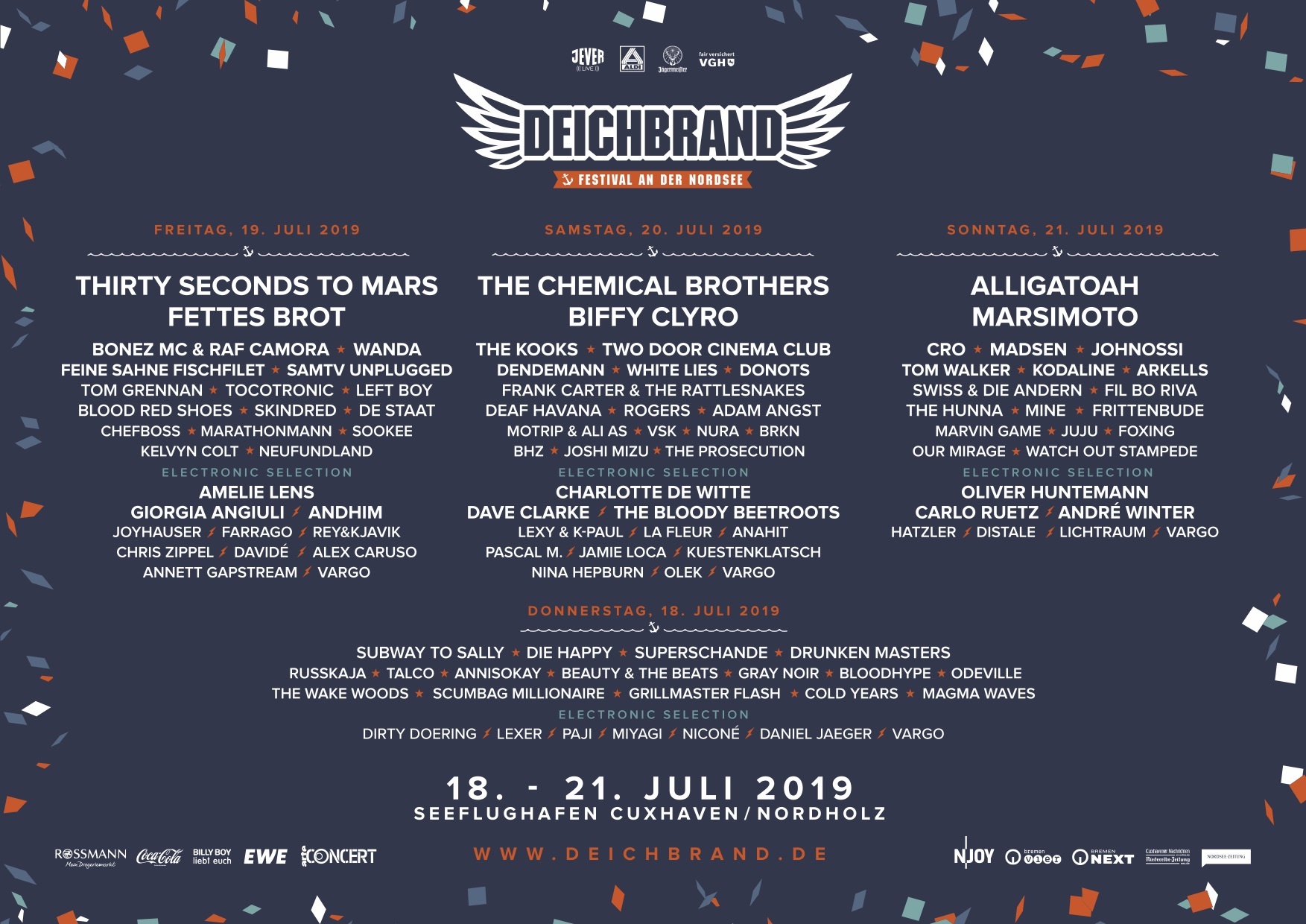 DEICHBRAND Festival 2019 der Timetable ist da