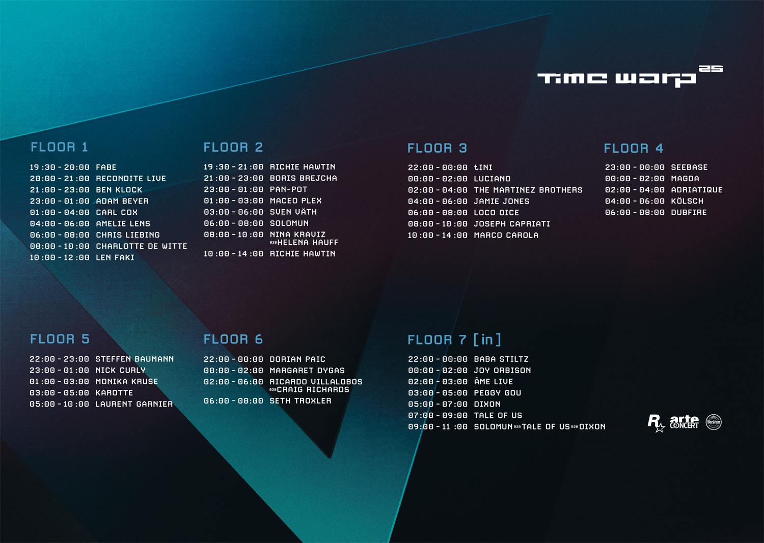 25 Jahre Time Warp hier ist der Timetable!