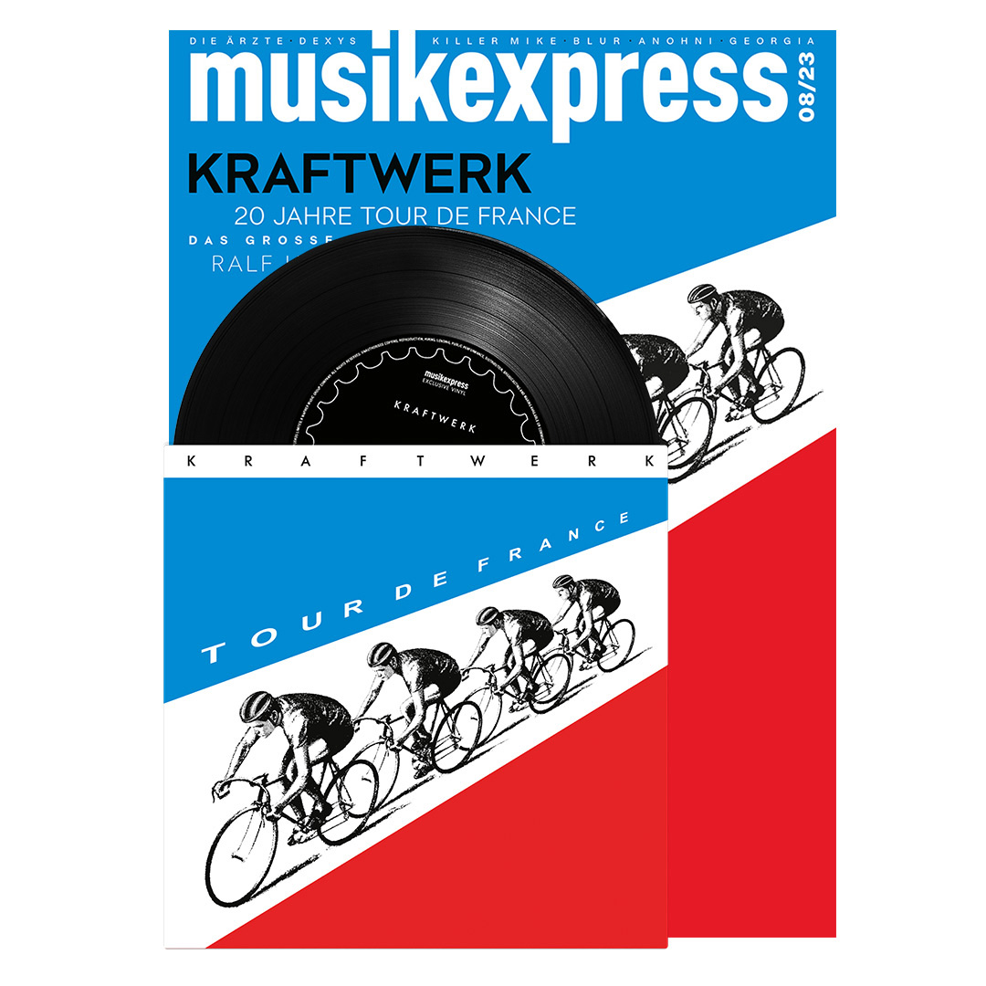 Kraftwerks “Tour de France” als blau-transparente 7Inch im neuen