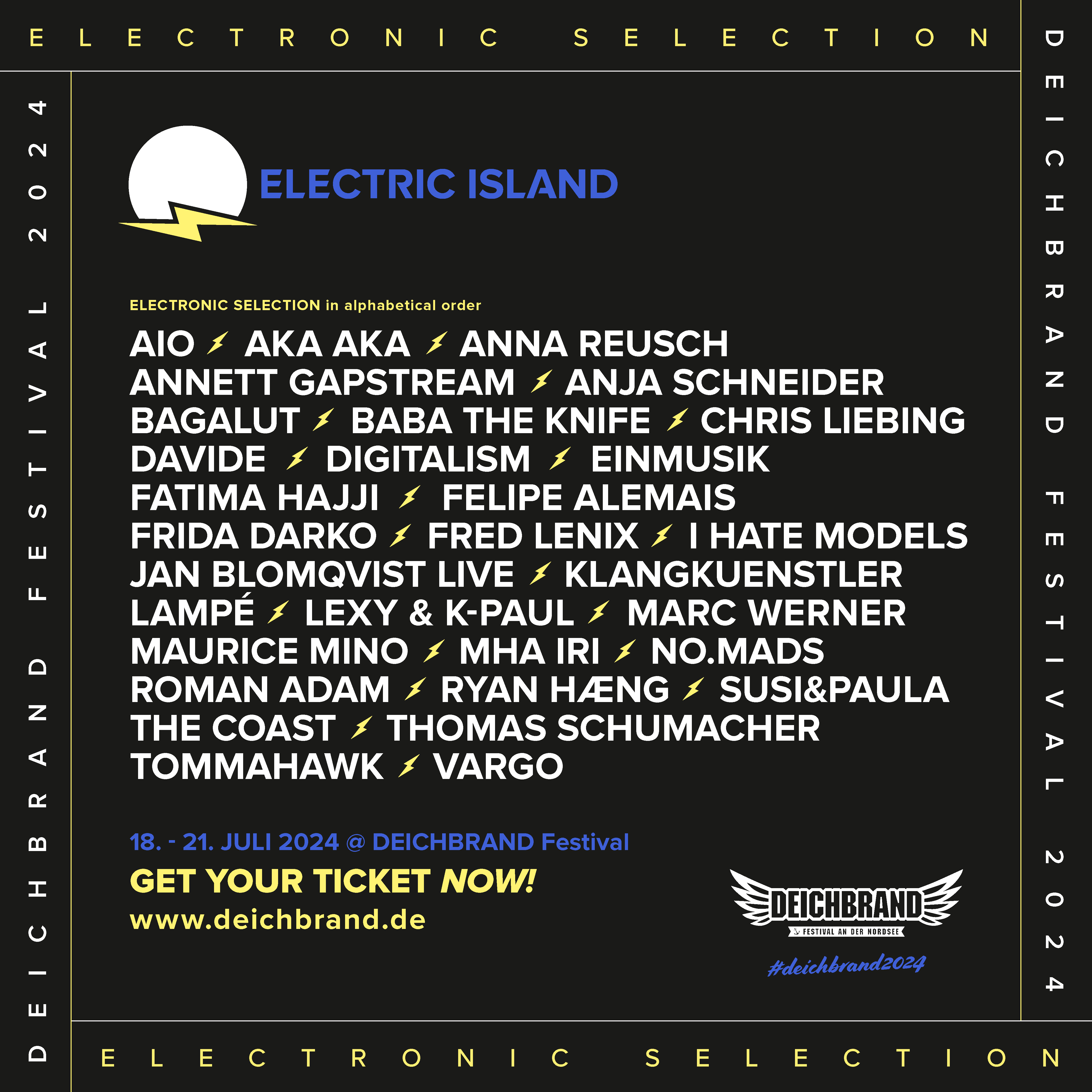 Deichbrand Festival Lineup der ElectricIslandBühne vollständig